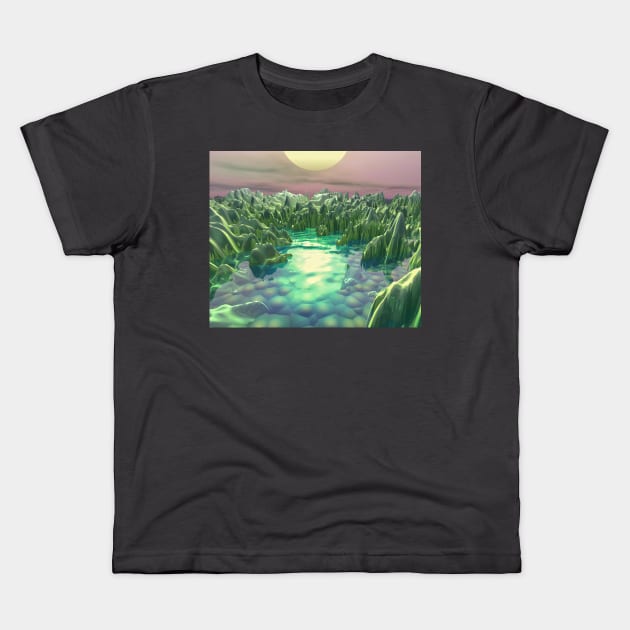 The Green Planet Kids T-Shirt by perkinsdesigns